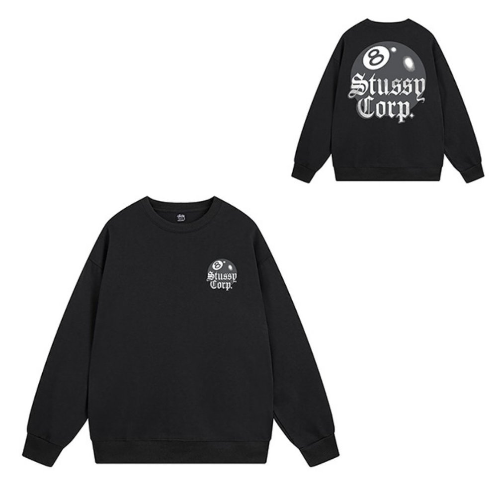 Stussy Sweatshirt 8 Ball Crew Sweat Black